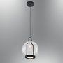 Opviq Lámpara de araña de metal negro con LED ajustable